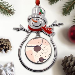 Computer Network Technology Tech Digital Metal Snowman Ornament by Grandong