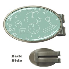 Board Chalk School Earth Book Money Clips (oval)  by Grandong