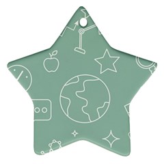 Board Chalk School Earth Book Star Ornament (two Sides) by Grandong