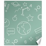 Board Chalk School Earth Book Canvas 8  x 10  8.15 x9.66  Canvas - 1