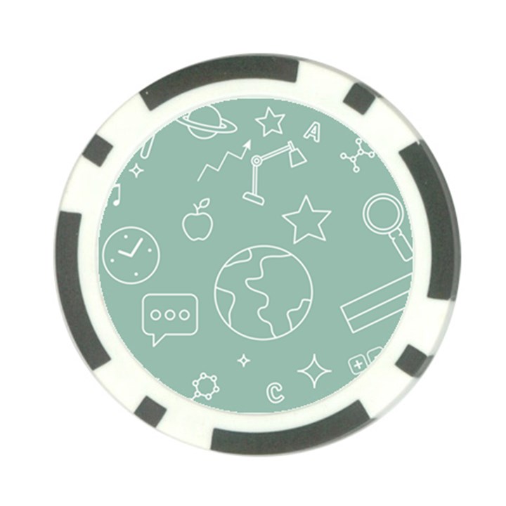 Board Chalk School Earth Book Poker Chip Card Guard