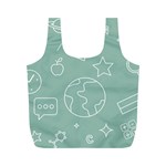 Board Chalk School Earth Book Full Print Recycle Bag (M) Front