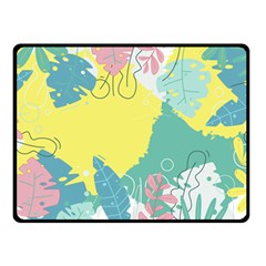 Plants Eaves Border Frame Two Sides Fleece Blanket (small) by Grandong