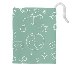 Board Chalk School Earth Book Drawstring Pouch (5xl) by Grandong