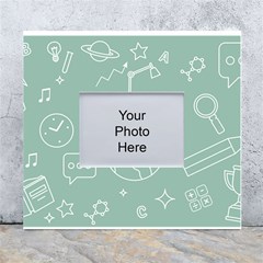 Board Chalk School Earth Book White Wall Photo Frame 5  X 7  by Grandong