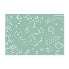 Board Chalk School Earth Book Crystal Sticker (a4) by Grandong