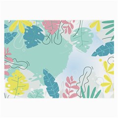 Plants Leaves Border Frame Large Glasses Cloth (2 Sides) by Grandong