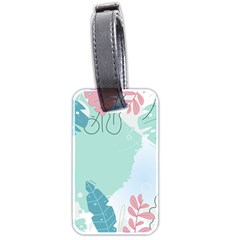 Plants Leaves Border Frame Luggage Tag (two Sides) by Grandong