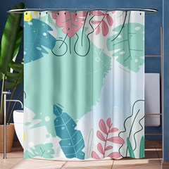 Plants Leaves Border Frame Shower Curtain 60  X 72  (medium)  by Grandong