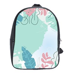 Plants Leaves Border Frame School Bag (xl) by Grandong