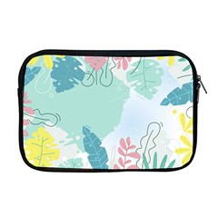 Plants Leaves Border Frame Apple Macbook Pro 17  Zipper Case by Grandong