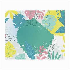 Plant Leaves Border Frame Small Glasses Cloth by Grandong