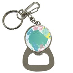 Plant Leaves Border Frame Bottle Opener Key Chain by Grandong