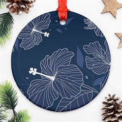 Flowers Petals Leaves Foliage Ornament (round) by Grandong