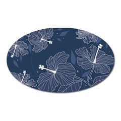 Flowers Petals Leaves Foliage Oval Magnet