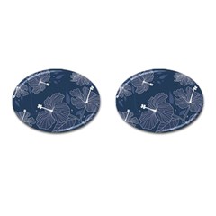 Flowers Petals Leaves Foliage Cufflinks (oval)