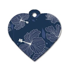 Flowers Petals Leaves Foliage Dog Tag Heart (one Side) by Grandong