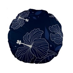 Flowers Petals Leaves Foliage Standard 15  Premium Round Cushions by Grandong