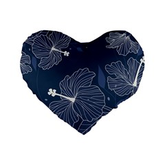 Flowers Petals Leaves Foliage Standard 16  Premium Heart Shape Cushions by Grandong