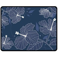 Flowers Petals Leaves Foliage Two Sides Fleece Blanket (medium) by Grandong