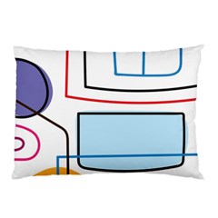 Sketch Line Art Doodles Design Pillow Case by Grandong