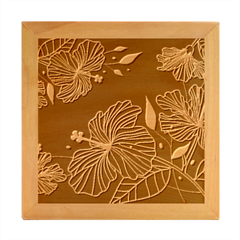 Flowers Petals Leaves Foliage Wood Photo Frame Cube by Grandong