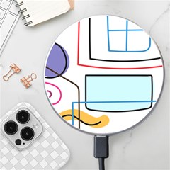 Sketch Line Art Doodles Design Wireless Fast Charger(white) by Grandong