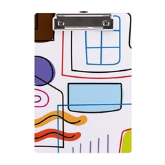 Sketch Line Art Doodles Design A5 Acrylic Clipboard by Grandong