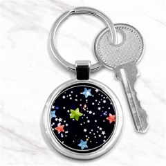 Abstract Eart Cover Blue Gift Key Chain (round) by Grandong