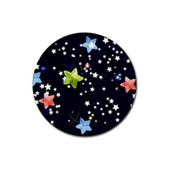 Abstract Eart Cover Blue Gift Rubber Coaster (round) by Grandong