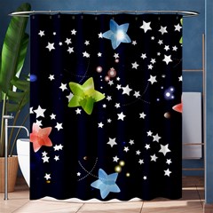 Abstract Eart Cover Blue Gift Shower Curtain 60  X 72  (medium)  by Grandong