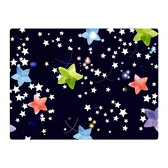 Abstract Eart Cover Blue Gift Two Sides Premium Plush Fleece Blanket (mini) by Grandong