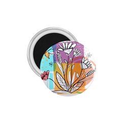 Flower Leaves Foliage Grass Doodle 1 75  Magnets by Grandong