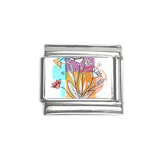 Flower Leaves Foliage Grass Doodle Italian Charm (9mm) by Grandong