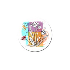 Flower Leaves Foliage Grass Doodle Golf Ball Marker (4 Pack) by Grandong