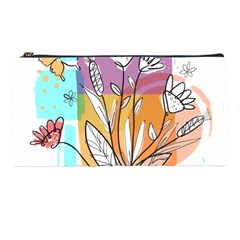 Flower Leaves Foliage Grass Doodle Pencil Case by Grandong