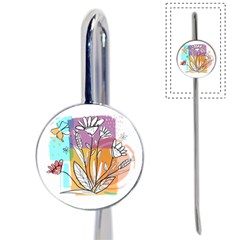 Flower Leaves Foliage Grass Doodle Book Mark by Grandong