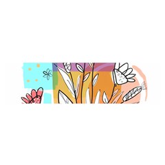 Flower Leaves Foliage Grass Doodle Oblong Satin Scarf (16  X 60 ) by Grandong