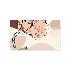 Abstract Flower Leaves Pattern Sticker Rectangular (100 Pack) by Grandong