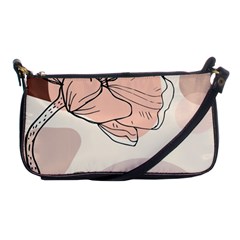 Abstract Flower Leaves Pattern Shoulder Clutch Bag by Grandong