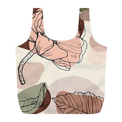 Abstract Flower Leaves Pattern Full Print Recycle Bag (l) by Grandong