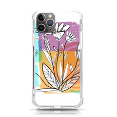 Flower Leaves Foliage Grass Doodle Iphone 11 Pro 5 8 Inch Tpu Uv Print Case by Grandong