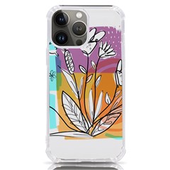 Flower Leaves Foliage Grass Doodle Iphone 13 Pro Max Tpu Uv Print Case by Grandong