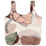 Abstract Flower Leaves Pattern Full Print Recycle Bag (XXL) Front