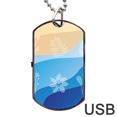 Flower Branch Corolla Wreath Lease Art Dog Tag Usb Flash (one Side) by Grandong