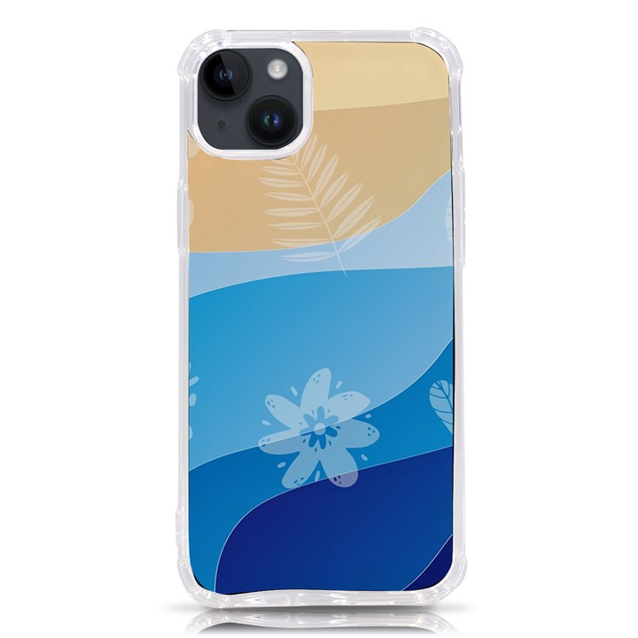 Flower Branch Corolla Wreath Lease Art iPhone 14 Plus TPU UV Print Case