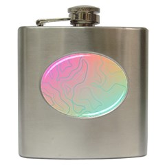 Lines Shapes Stripes Corolla Hip Flask (6 Oz) by Grandong