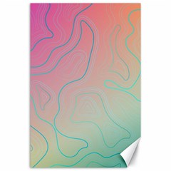 Lines Shapes Stripes Corolla Canvas 24  X 36  by Grandong