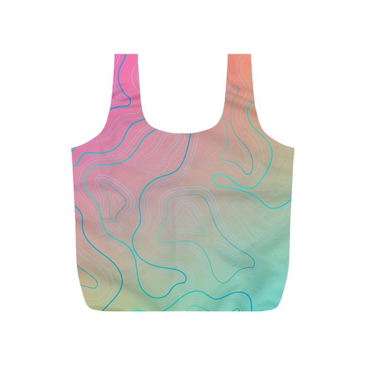 Lines Shapes Stripes Corolla Full Print Recycle Bag (S)