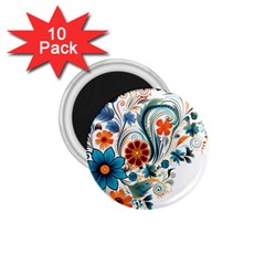 Flowers Scrapbook Decorate 1 75  Magnets (10 Pack)  by Grandong